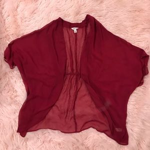 Red see through kimono